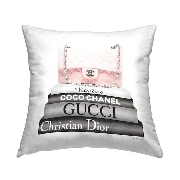 White glam throw online pillows