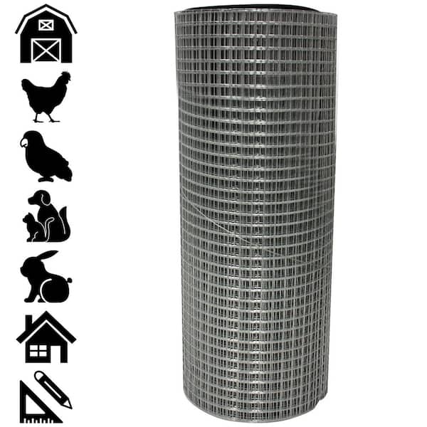 Acorn International 10-ft x 3-ft 23-Gauge Silver Rolled Fencing with Mesh Size 1/4-in x 1/4-in