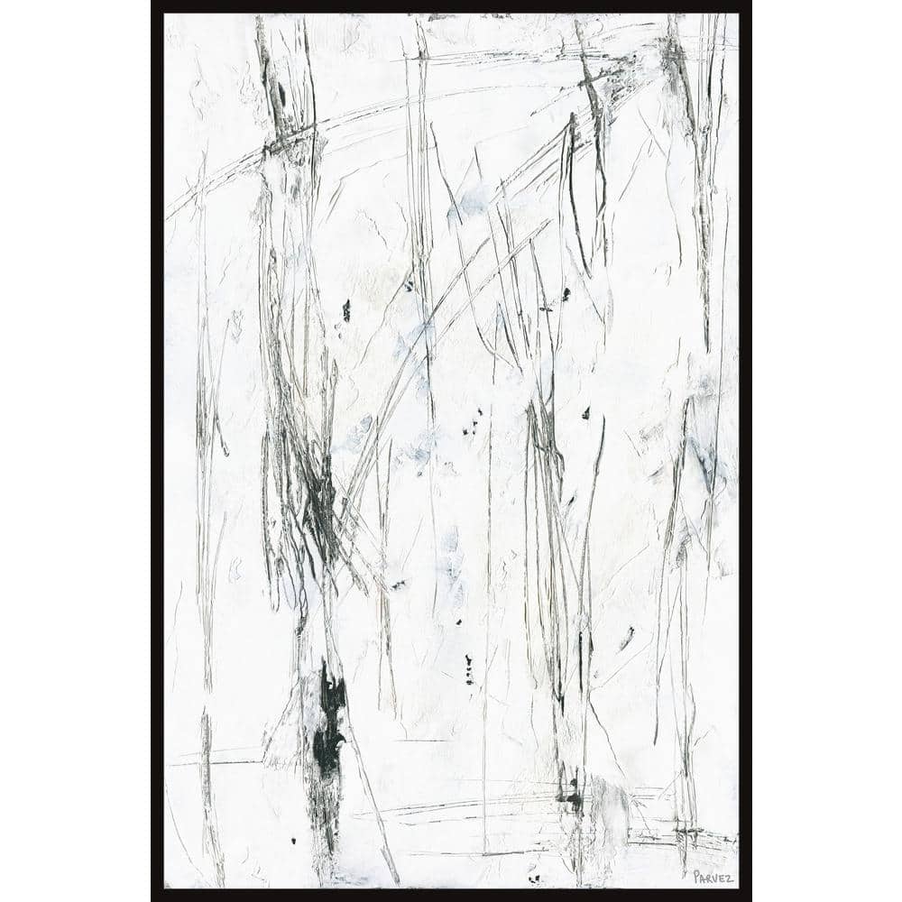 Calm Energy by Parvez Taj Floater Framed Canvas Abstract Art Print 30 in. x