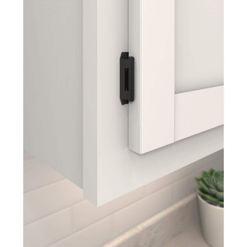 Matte Black 3/8 Inch Inset Cabinet Hinge