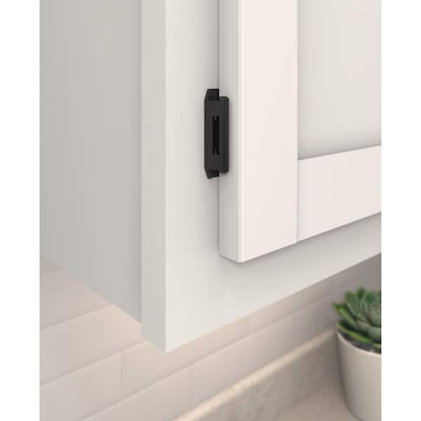 Matte Black 3/8 in. (10 mm) Inset Double Demountable, Cabinet Hinge (2-Pack)