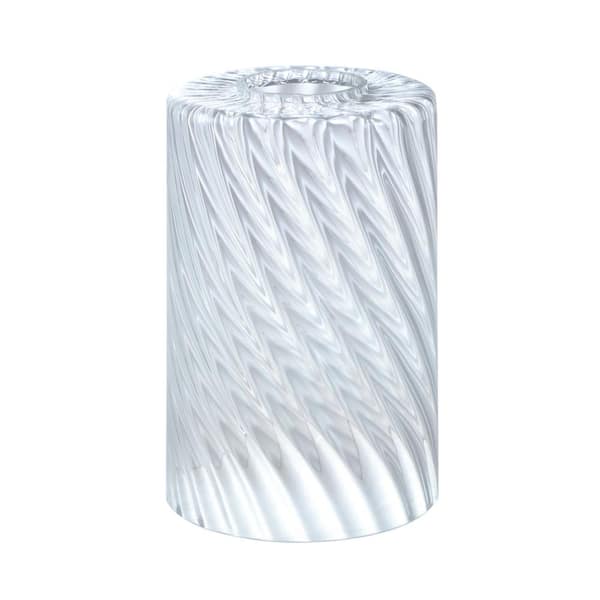 6.5 in. Clear Swirl Glass Cylindrical Pendant Shade with 1.69 in. Neckless Fitter