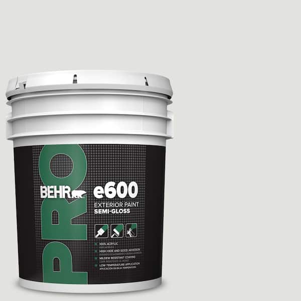 BEHR PRO 5 gal. #BL-W13 Silver Polish Semi-Gloss Acrylic Exterior Paint