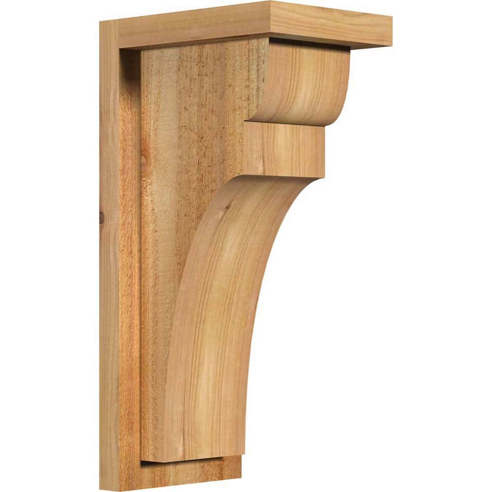 16" Western Red Cedar Rough Sawn Corbel with Backplate