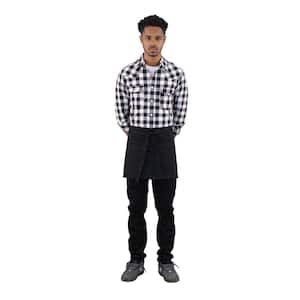 Server's 4 Pocket Denim Half Apron, Black