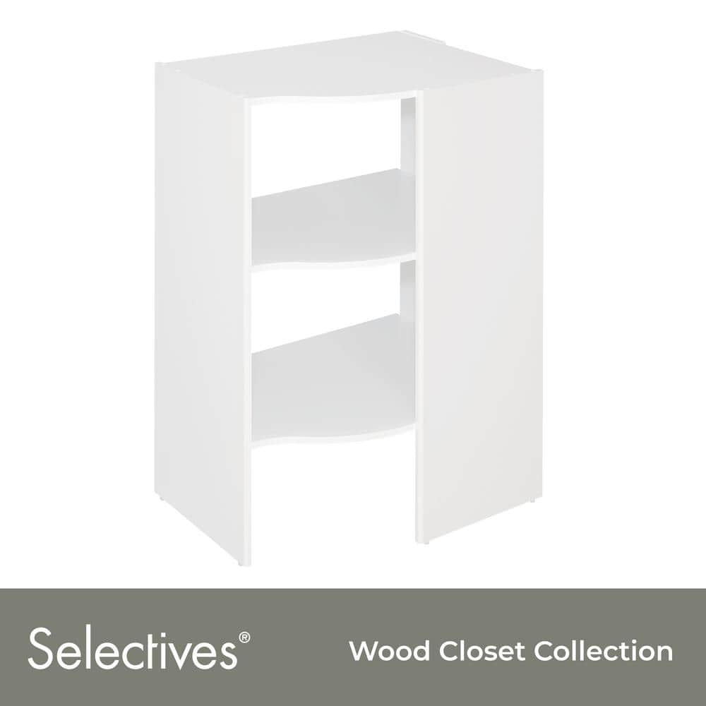 UPC 089066070318 product image for Selectives 29 in. W White Corner Base Organizer for Wood Closet System | upcitemdb.com