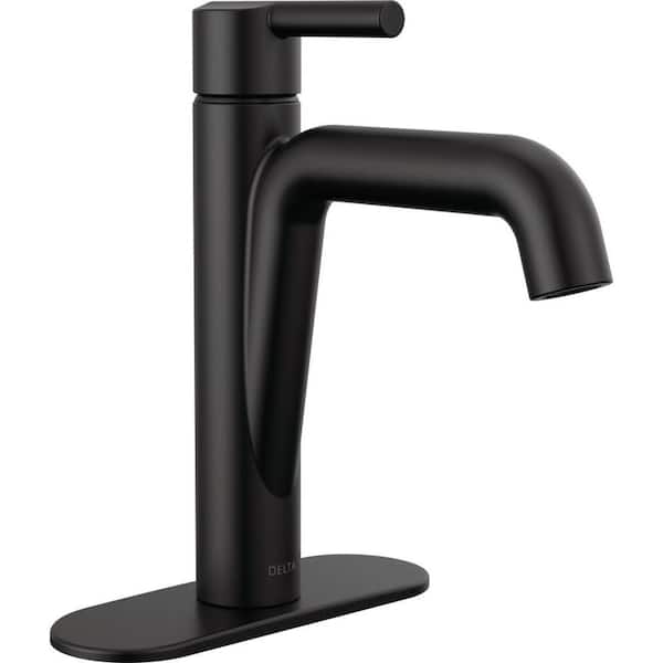 Delta Nicoli Single Hole Single-Handle Bathroom Faucet in Matte Black