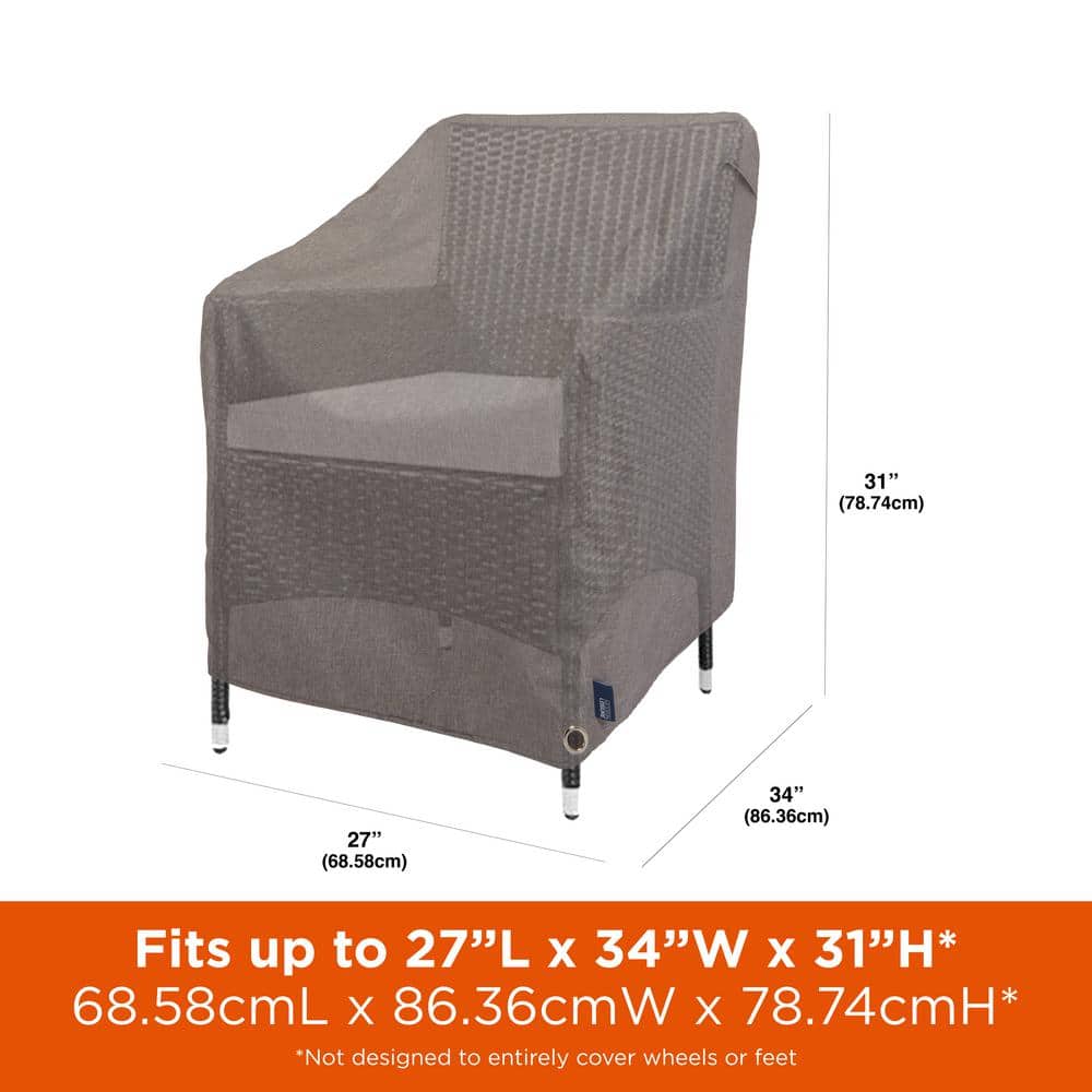 Granite Waterproof Polyester Patio Chair Covers, 2-Pack