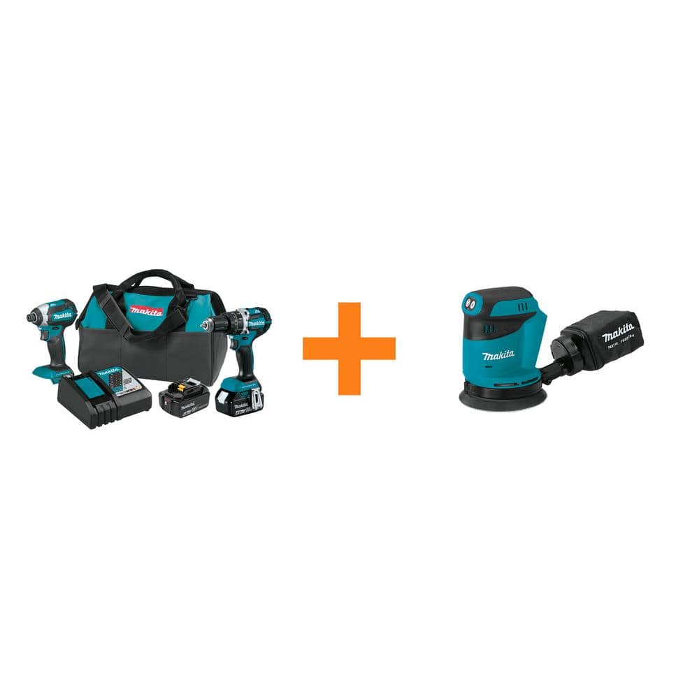 18V LXT Brushless 2-Pc Combo Kit 4.0Ah with 18V LXT 5 in. Random Orbit Sander (Tool-Only) price history on PriceWatchPro