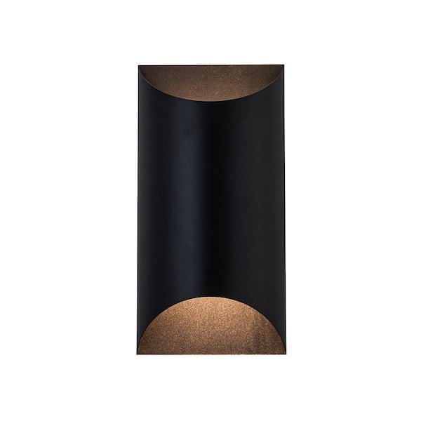 HUOKU Chaser LED-Light 7.1 in. W Matte Black Hardwired Outdoor