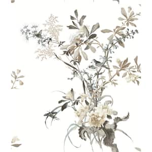 Wild Flowers Neutral & Jade Peel and Stick Wallpaper