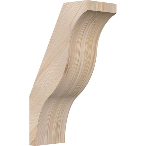 Ekena Millwork 5 1/2"W x 10"D x 18"H Funston Smooth Knee Brace, Douglas Fir