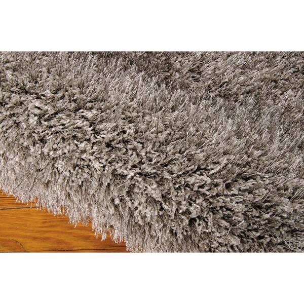 Nourison Escape Grey 8 ft. x 10 ft. Shag Modern Area Rug 229250