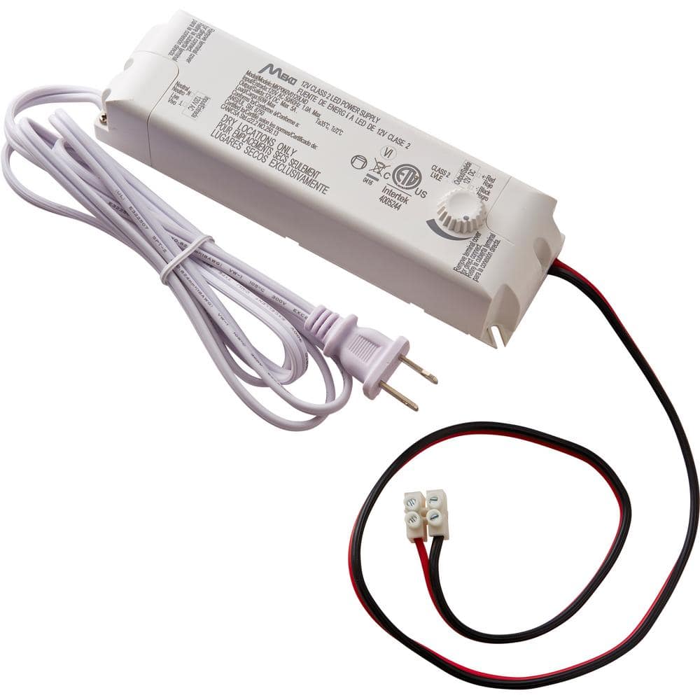 kogel grijnzend kan zijn Commercial Electric 60-Watt 12-Volt LED Lighting Power Supply with Dimmer  17065 - The Home Depot