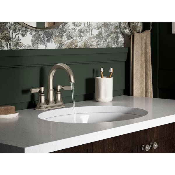 KOHLER Paces 4 in. Centerset Double Handle Bathroom Faucet in