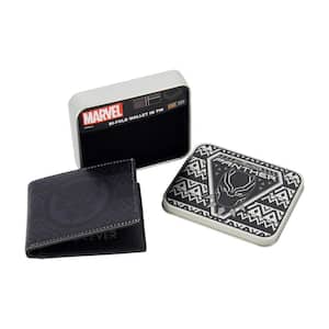 Black Panther Logo Bifold Sport Wallet, Slim Wallet with Decorative Tin Unisex
