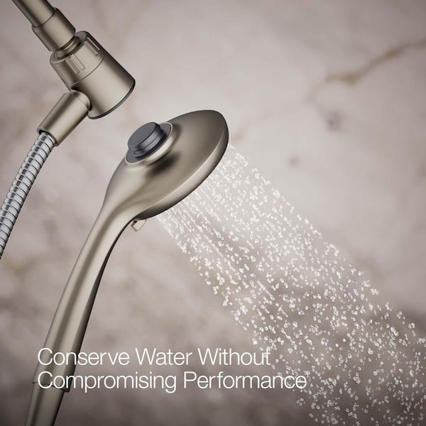 KOHLER Claro 3-Spray Wall Mount Handheld Shower Head 1.75 GPM in Vibrant Brushed Nickel