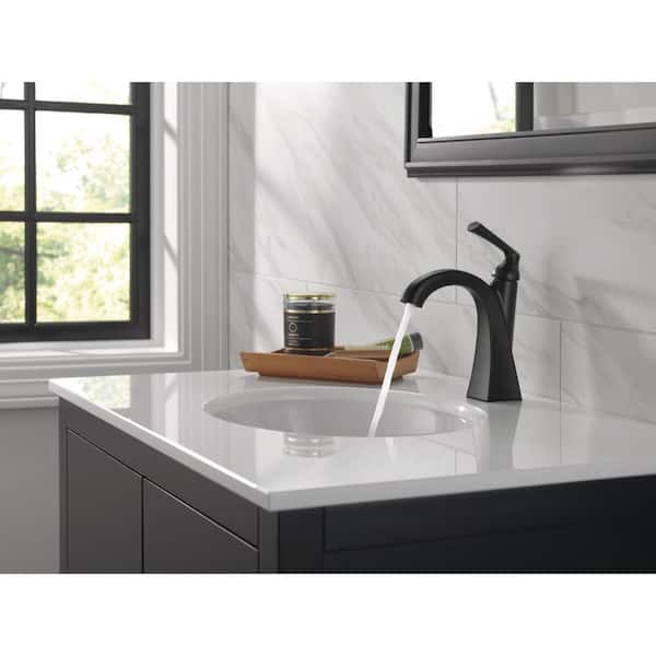 Pierce Single Hole Single-Handle Bathroom Faucet in Matte Black