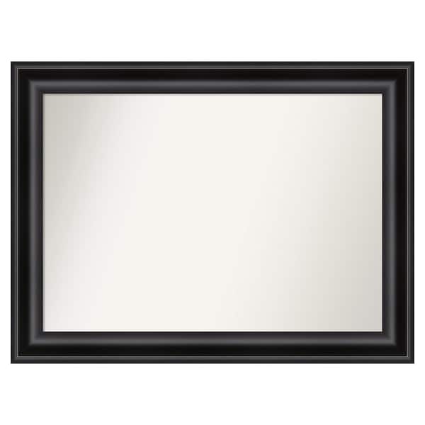 Amanti Art Grand Black 39.75 in. W x 29.75 in. H Custom Non-Beveled Recycled Polystyrene Framed Bathroom Vanity Wall Mirror
