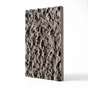 FUFU&GAGA 47 in. W x 23 in. L Black-Gray B2 Fire Rated Faux Stone