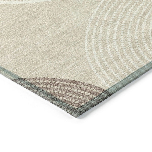 Chantille Machine Washable Indoor/Outdoor Abstract ACN2281 Beige 1 ft. 8 in. x 2 ft. 6 in. Accent Rug