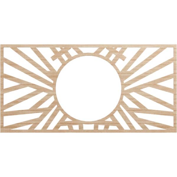 Ekena Millwork 0.25 in. x 30 in. x 15 in. Wood (Alder) Medallion Moulding
