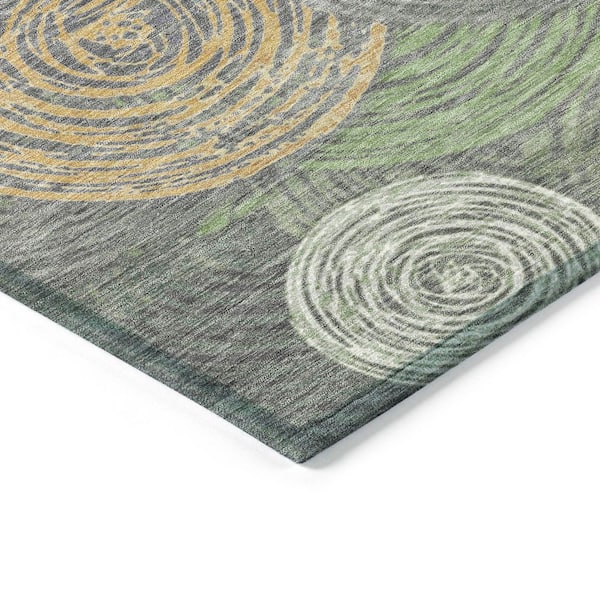 Chantille Machine Washable Indoor/Outdoor Abstract ACN2267 Green 2 ft. 6 in. x 3 ft. 10 in. Area Rug