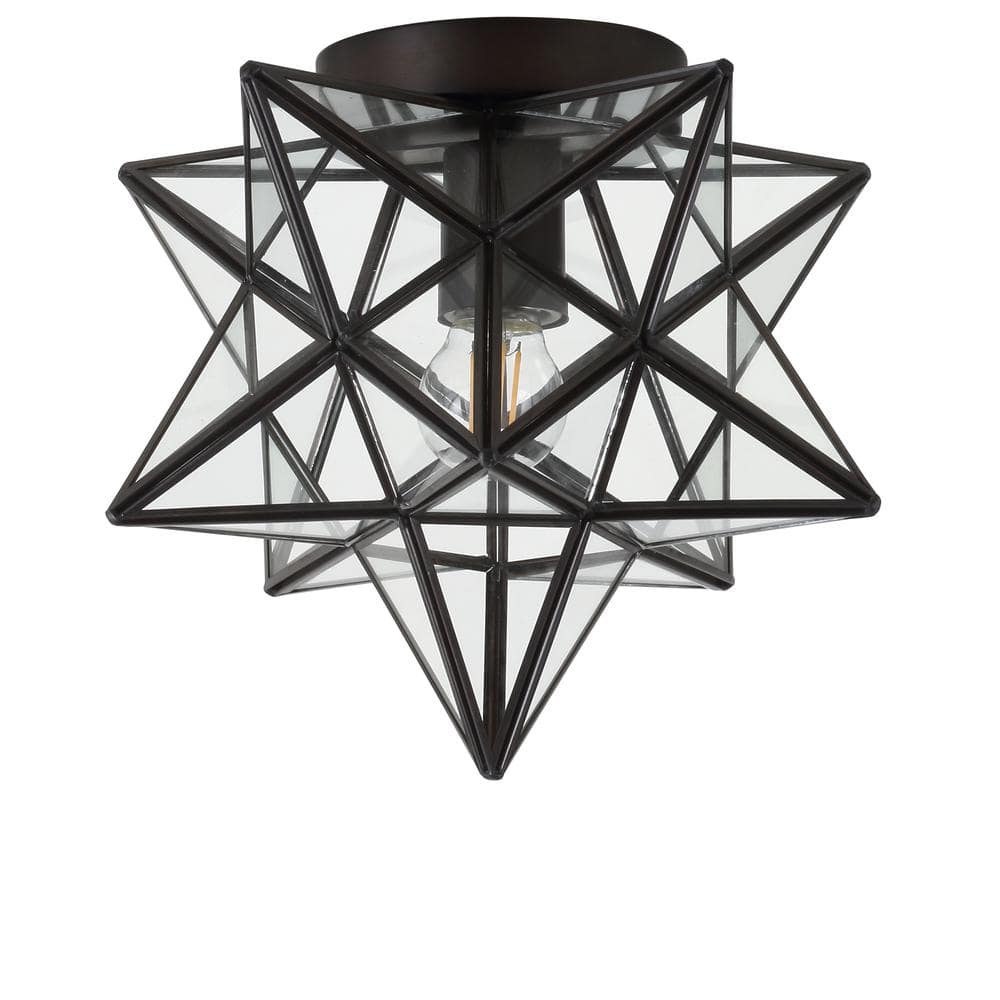 Stella 12" Moravian Star LED Flush Mount in Oil Rubbed Bronze