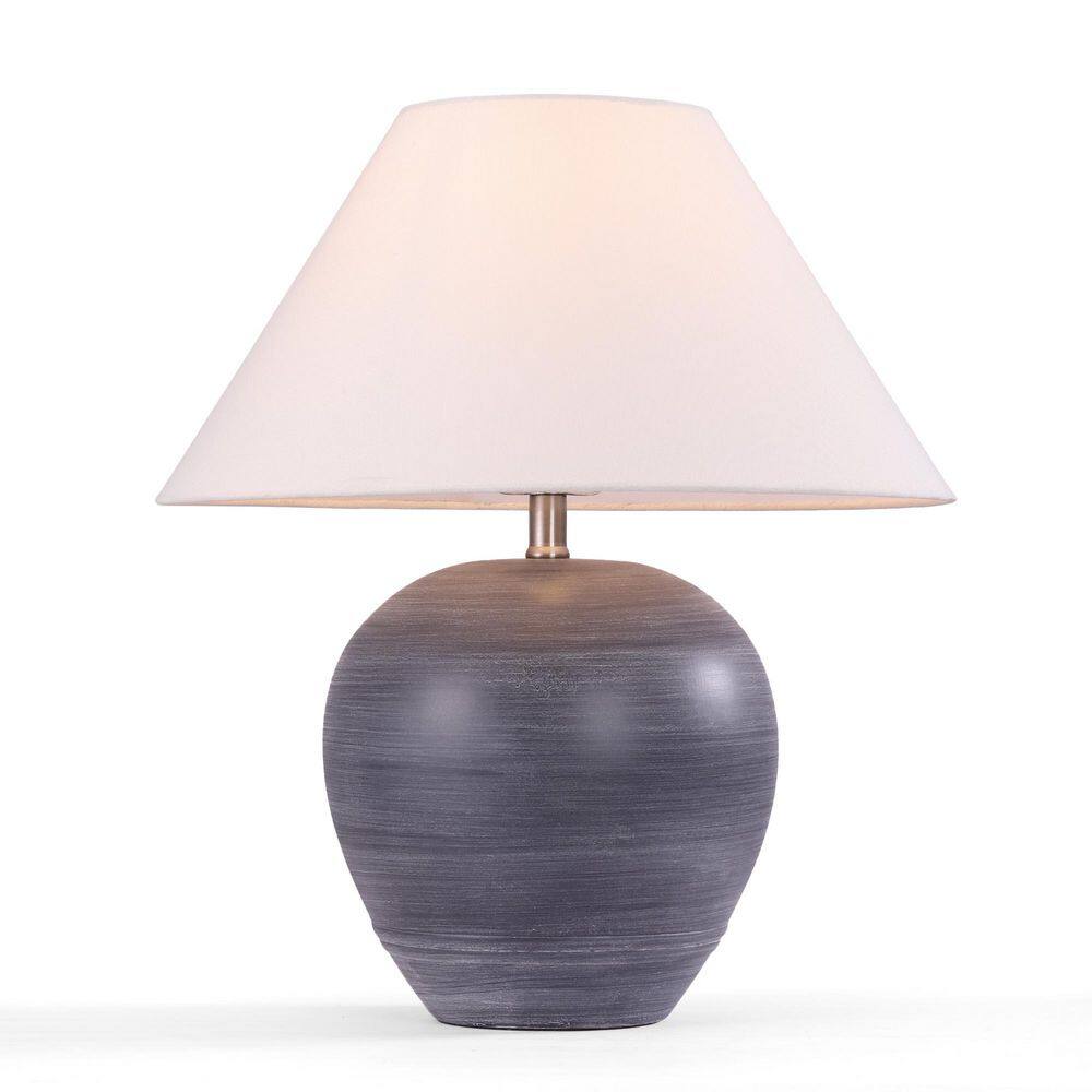 18 in. Black with White Striped Ceramic Base table lamp price history on PriceWatchPro