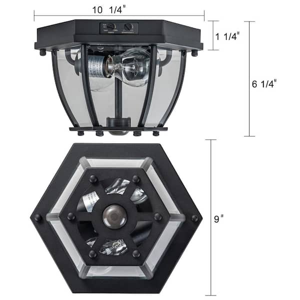 10.25-in W White Outdoor Flush Mount Light 10.25-in W White Outdoor Flush Mount Light