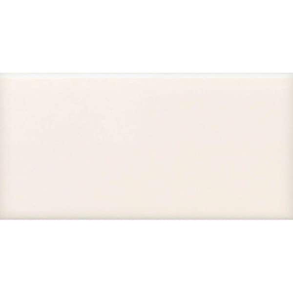 Daltile Semi-Gloss White 2 in. x 6 in. Ceramic Bullnose Cap Wall Tile (0.083 sq. ft. / piece)