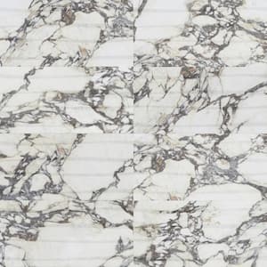 Signet Vibe Arabescato White 23.62 in. x 47.24 in. Textured Marble Look Matte Porcelain Wall Tile (15.49 sq. ft./Case)