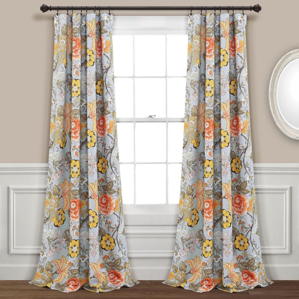 Lush Decor Floral Room Darkening Thermal Curtain Panels (Set of 2)
