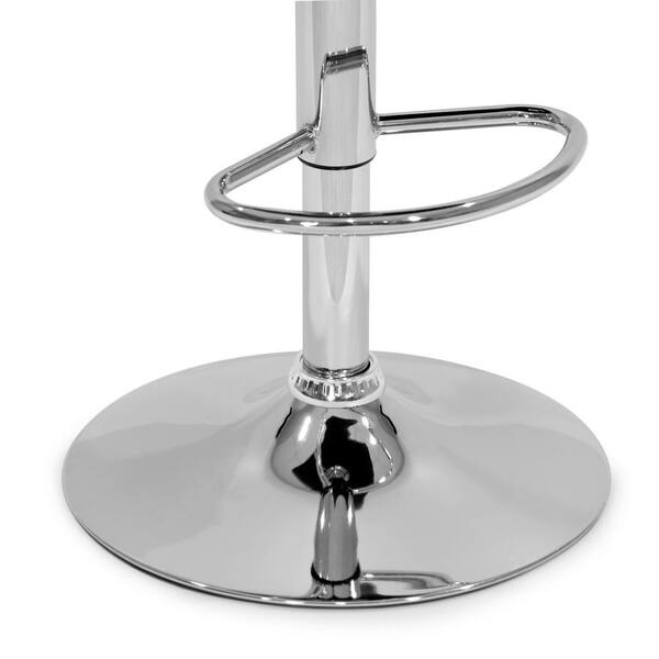 Glamour Home Set of Adler Black Faux Leather Adjustable