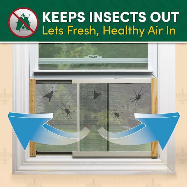 37 in. x 10 in. Grey Aluminum Adjustable Window Screen