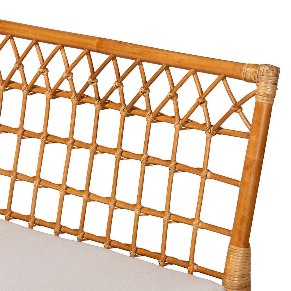Aina Light Honey Rattan and Rubberwood Dining Nook Set