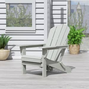 Laguna Fade Resistant Outdoor Patio HDPE Poly Plastic Classic Folding Adirondack Lawn Chair in Sand