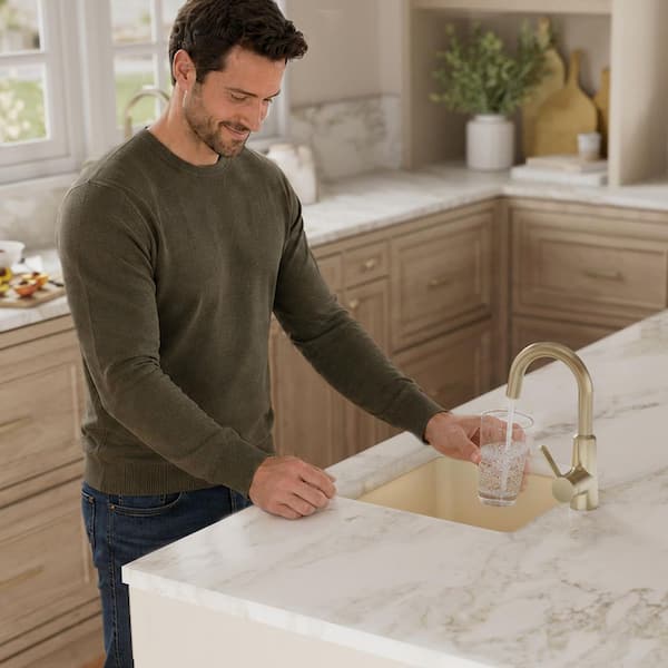 Karran Biscuit Quartz/Granite 17 in. Undermount Bar Sink QU-690-BI