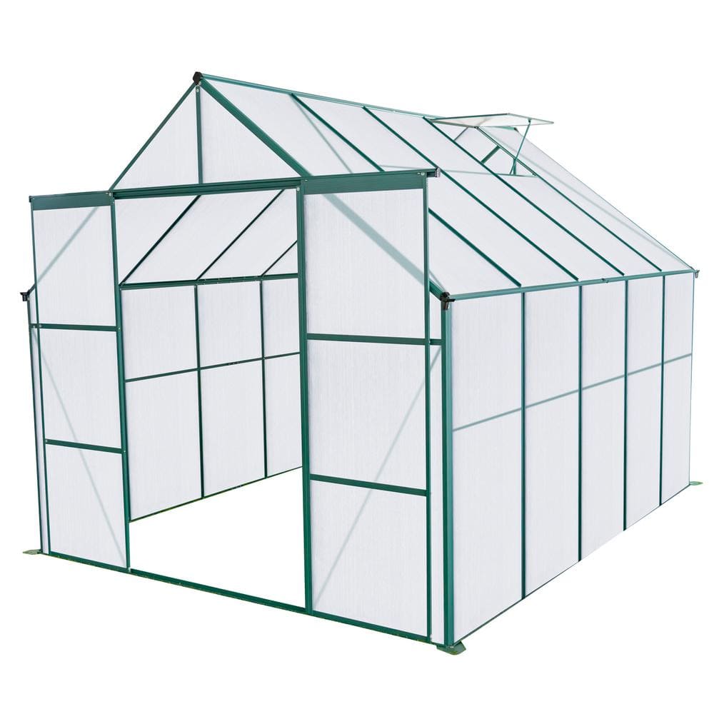 94.50 in. W x 121.25 in. D x 89. 50 in. H Polycarbonate Greenhouse Heavy Du