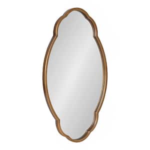 Medium Oval Gold Neo-Classical Mirror (29.88 in. H x 17.75 in. W)