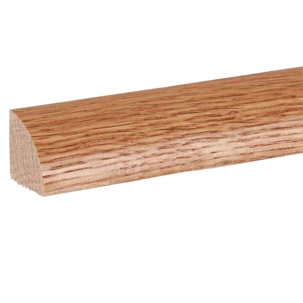 Hampton 91.5 in. W x 0.75 in. H x 0.75 in. D Quarter Round Shoe Trim Molding in Medium Oak