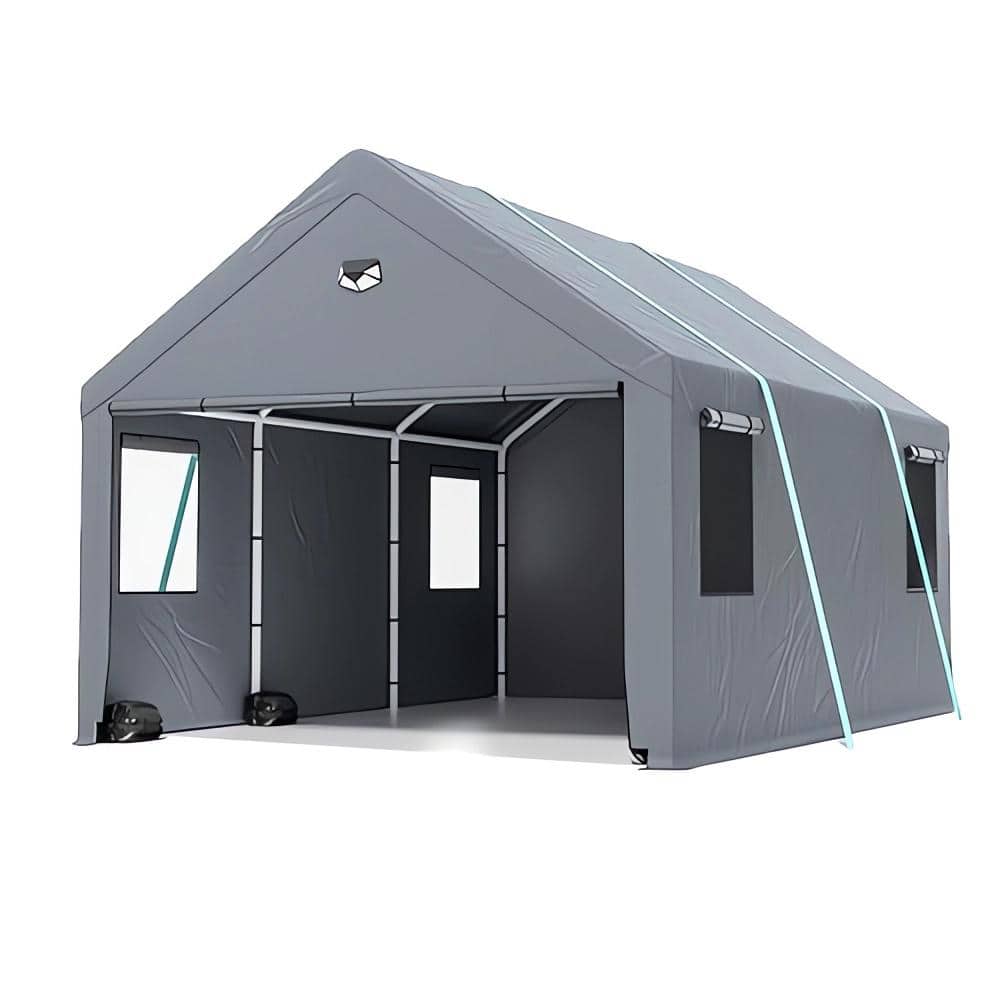 12 ft. x 20 ft. Extra Large Heavy Duty Portable Carport Canopy with Roll-up