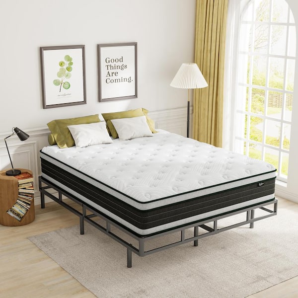 BedNew Modern Series Full Medium Firm Hybrid Mattress with Memory Foam and Spring 14 in. Bed in a Box Mattress