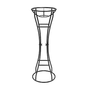 24 in. Tall Indoor/Outdoor Metal Gazing Globe Display Stand, Black