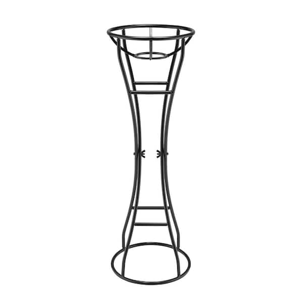 Alpine Corporation 24 in. Tall Indoor/Outdoor Metal Gazing Globe Display Stand, Black