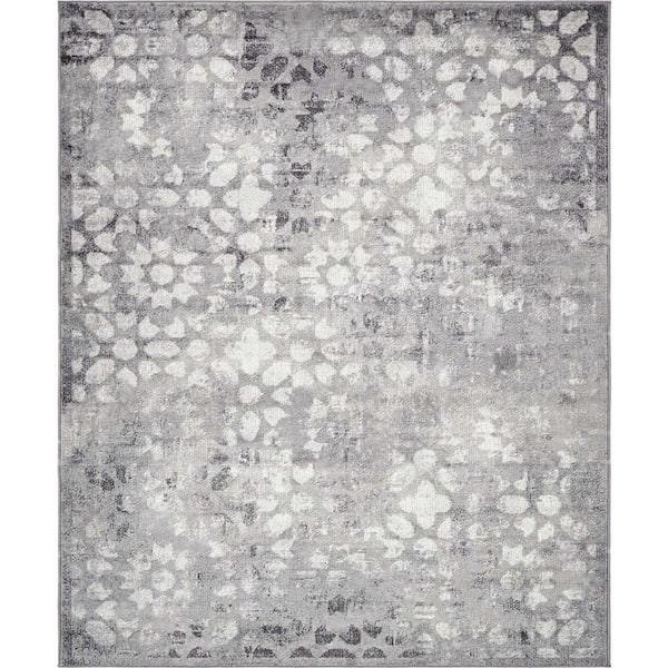 Unique Loom Sofia Larvotto Dark Gray 8 ft. x 10 ft. Area Rug