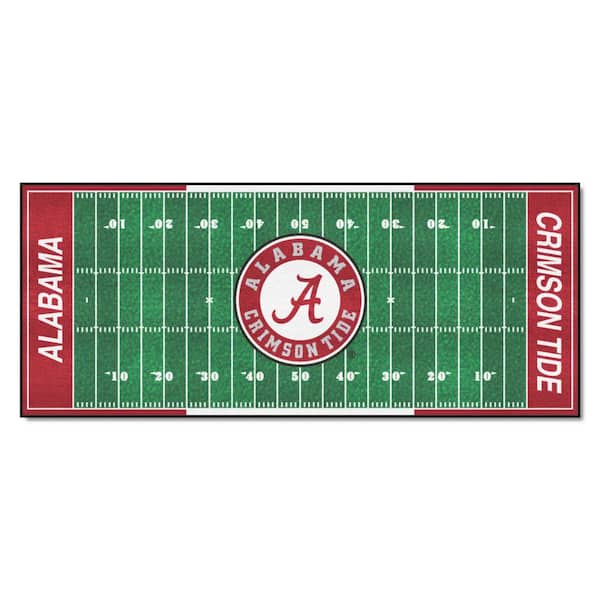 FANMATS University of Alabama 3 ft. x 6 ft. Football Field Rug Runner Rug