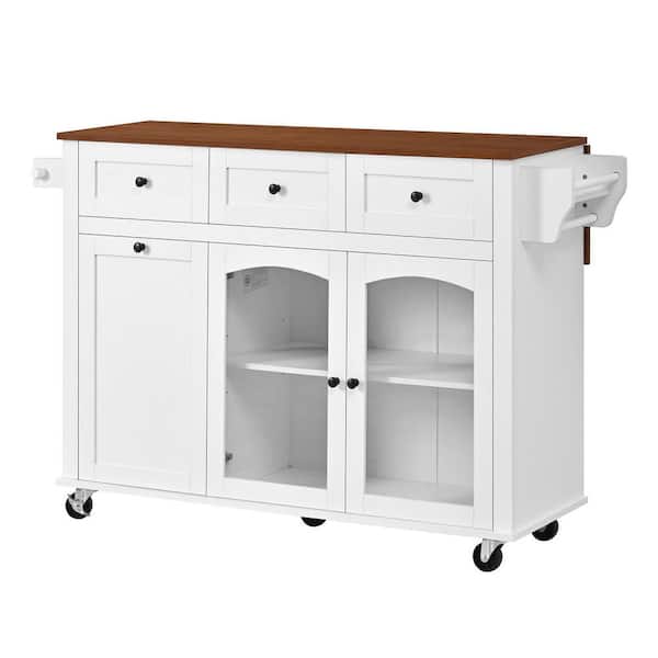 CHRISTOPHER KNIGHT HOME Morgan White and Walnut Wood Mobile