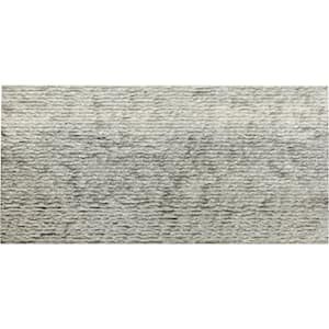 Marble Blue Chiseled and Striated 11.81 in. x 23.62 in. Marble Floor and Wall Tile (2.00 sq. ft.)