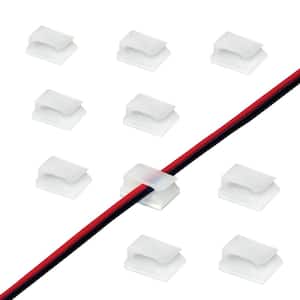 LED Tape Lighting 12 Volt Power Wire Support Clips (10-Pack)
